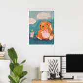 Poster Lapin de Pâques (Bureau à domicile)
