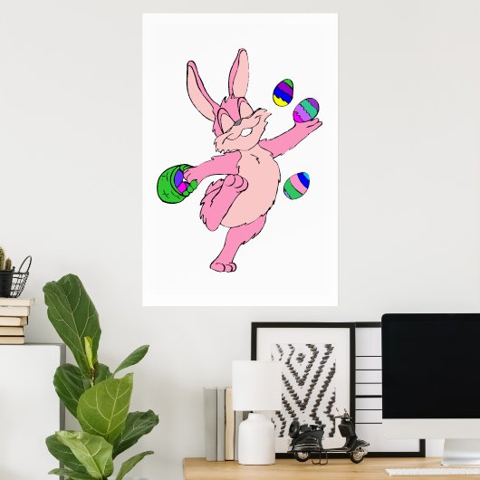 Poster Lapin de Pâques (Bureau à domicile)