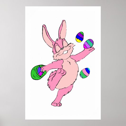 Poster Lapin de Pâques (Devant)