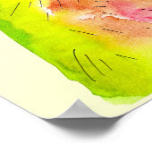 Poster lapin de Pâques aquarelle mignonne (Coin)
