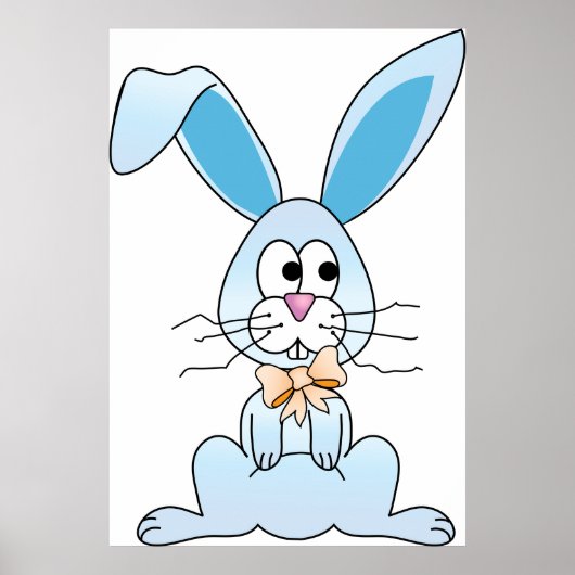 Poster Lapin De Pâques Avec Cravate De Bow (Devant)