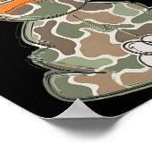 Poster Lapin de Pâques Camo Mignon Lapin Joyeuses Pâques  (Coin)