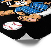 Poster lapin de Pâques casquette de baseball batte de bal (Coin)