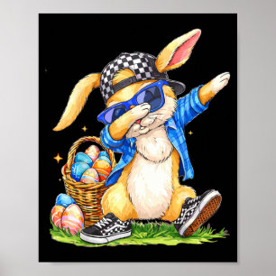 Poster Lapin de Pâques cool hip hop garçons enfants