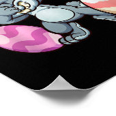 Poster Lapin de Pâques dabbing Premium Tri-blend (Coin)