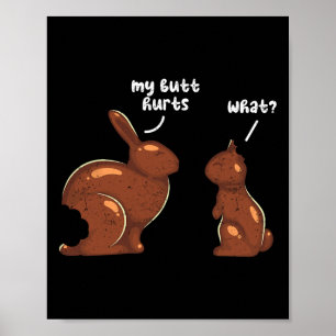 Poster Lapin de Pâques drôle mon cul me fait mal quoi Gru