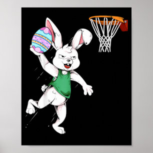 Poster Lapin de Pâques Enfants Garçons Hommes Lapin Café
