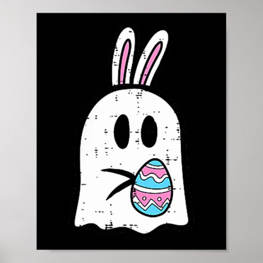 Poster lapin de Pâques fantôme femmeEa (Devant)