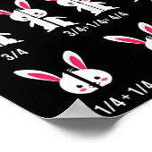 Poster Lapin de Pâques Fractions Amusant - Conception d'a (Coin)