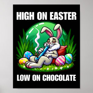 Poster Lapin de Pâques Herbe Drôle Humour Cadeau