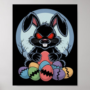 Poster Lapin de Pâques méchant Épouvantable Horreur Lapin