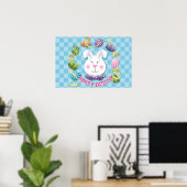 Poster Lapin de Pâques mignon (Bureau à domicile)