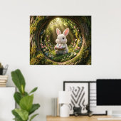 Poster Lapin de Pâques mignon (Bureau à domicile)