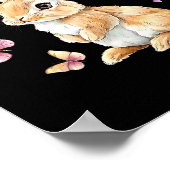 Poster Lapin de Pâques mignon papillon de lapin Lapin de (Coin)