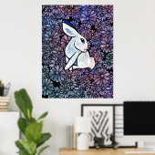 Poster Lapin de Pâques Ostara de printemps (Bureau à domicile)