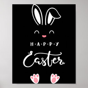 Poster Lapin de Pâques printemps œuf de Pâques hommes de