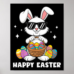 Poster Lapin de Pâques qui fait dabber Joyeuses Pâques La