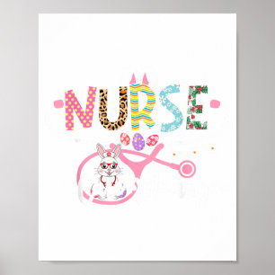 Poster Lapin de Pâques Stéthoscope Gestionnaire de Cas In