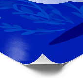 Poster Lapin de Pâques sur fond bleu (Coin)