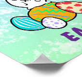 Poster Lapin de Pâques sur les oeufs de Pâques (Coin)