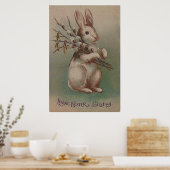 Poster Lapin de Pâques vintage (Cuisine)