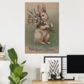 Poster Lapin de Pâques vintage (Bureau à domicile)