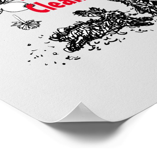 Poster Lapin De Poussière Nettoyant Fée Lapin Humoristiqu (Coin)