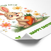 Poster Lapin de printemps rétro 1975 (Coin)