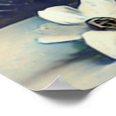 Poster Lapin de style Ukiyo-e japonais et jonquilles Pâqu (Coin)