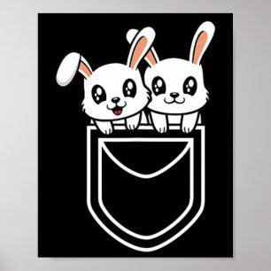 Poster Lapin Drôle De Lapin De Pâques Hommes Femmes Enfan