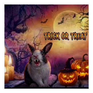 Poster Lapin effrayant