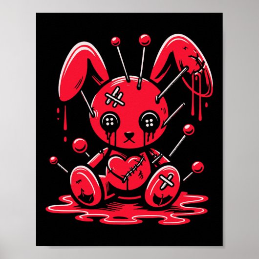 Poster Lapin En Plan Pastel Goth Anime Kawaii Obtenu (Devant)