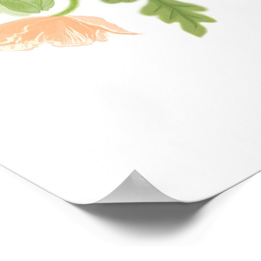 Poster Lapin en Poppies (Pastel) (Coin)