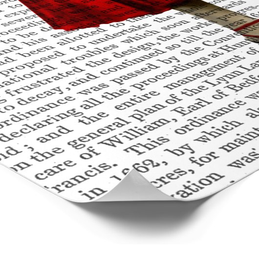 Poster Lapin en robe rouge (Coin)