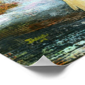 Poster Lapin et Chouette, Bois Animaux Taille personnalis (Coin)