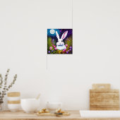 Poster Lapin et fleurs (Cuisine)