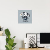 Poster Lapin Garçon Fantaisiste (Bureau à domicile)