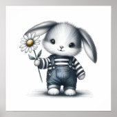 Poster Lapin Garçon Whimsical (Devant)