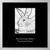 Poster Lapin Géant Flamand"Le Géant Géant Géant Géant Géa (Devant)