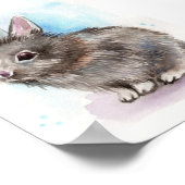 Poster Lapin gris (Coin)