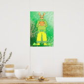 Poster Lapin heureux (Cuisine)
