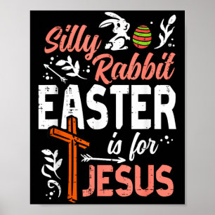 Poster lapin idiot chrétien pâques pour jésus hommes garç