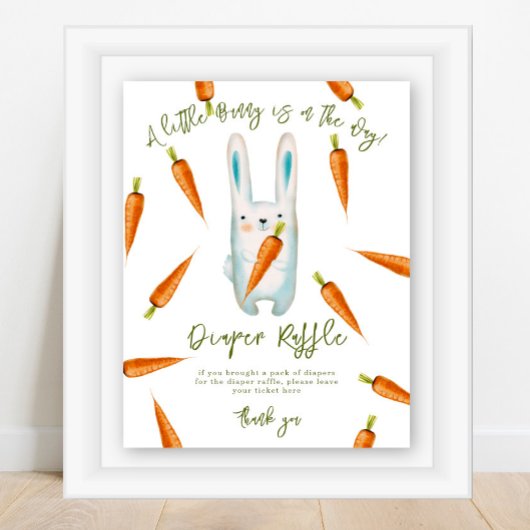 Poster Lapin - Jeu de tombola de couche