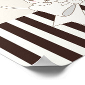 Poster Lapin jumeau de bande dessinée mignonne rayure mod (Coin)