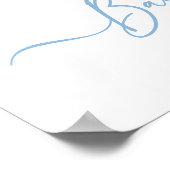 Poster Lapin Lapin Balloon Bleu Bébé Garçon Douche Bienve (Coin)