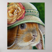 Poster Lapin lapin Brown au printemps Bonnet Art 8x10 (Devant)
