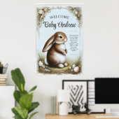 Poster Lapin lapin de printemps dans les Pastels (Bureau à domicile)