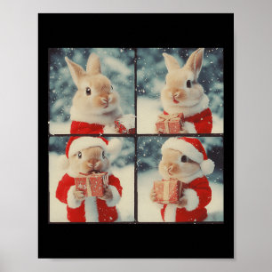 Poster Lapin Lapin Père Noël Animal Photographie Noël Ra