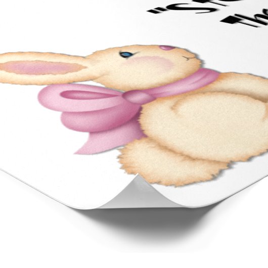 Poster Lapin Lapins Imprimer en blanc (Coin)