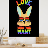 Poster Lapin lesbien LGBT (Cuisine)